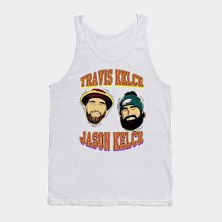 travis kelce and jason kelce comic style Tank Top